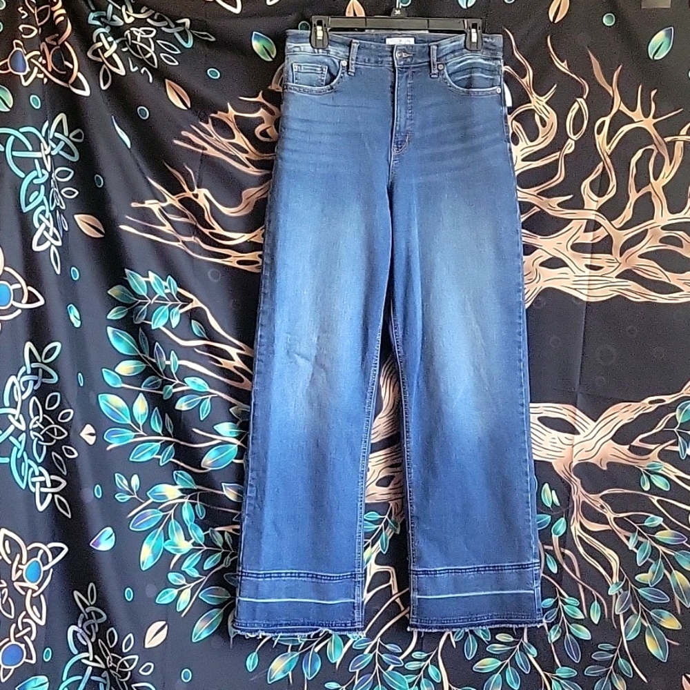SOFÍA Jeans DIANA Super Hi-rise Palazzo Wide leg , Raw Hem Jeans, 6S, EUC
